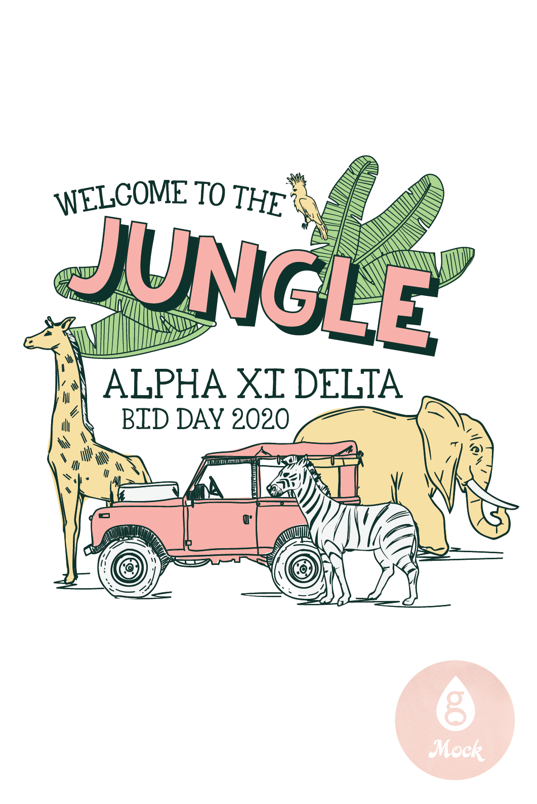 Alpha Xi Delta Bid Day Jungle Safari