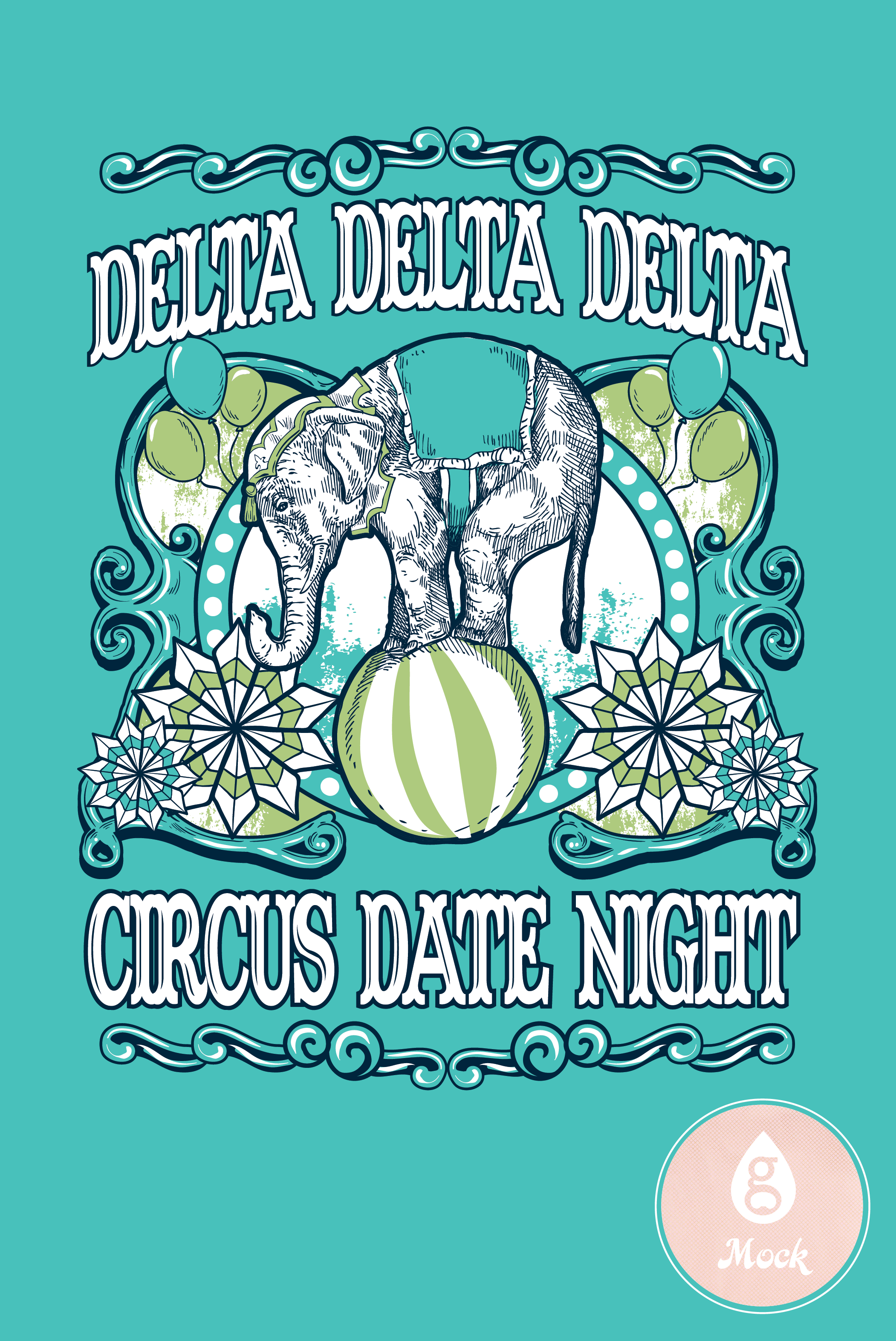 Tri Delta Date Night Balancing Elephant