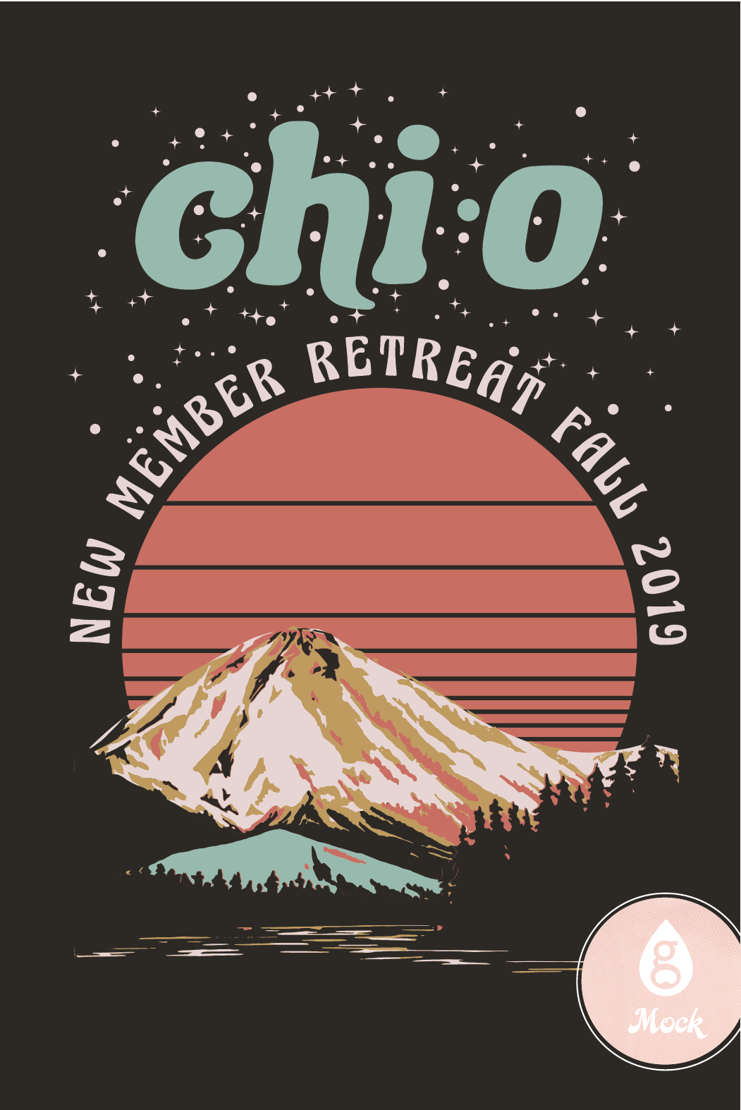 Chi Omega New Member Retreat Poster