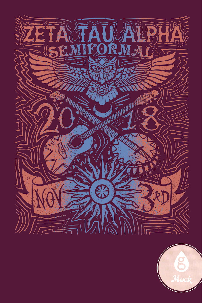 Zeta Tau Alpha American Band Poster